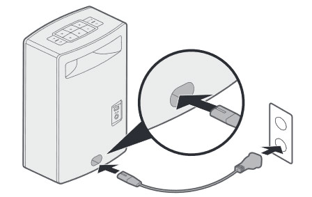 connect power to business music speaker